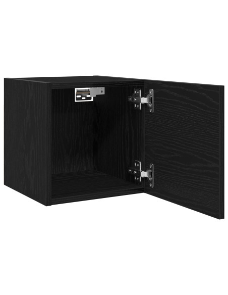 Mobile TV Rovere Nero 30,5 x 30 x 30 cm Legno multistrato