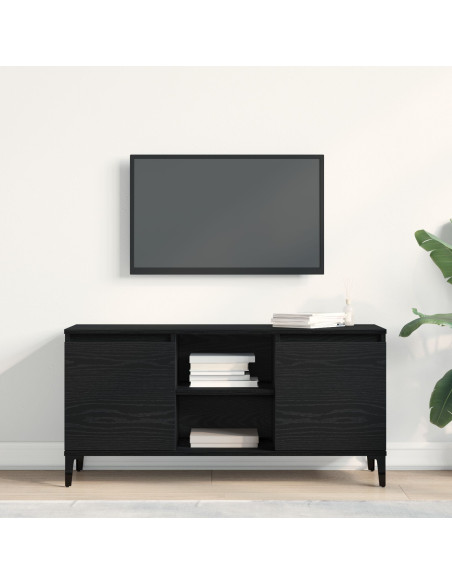 Mobile TV in Legno Ingegnerizzato Nero 102x35x50 cm
