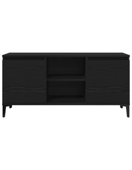 Mobile TV Rovere Nero 102 x 35 x 50 cm Legno multistrato