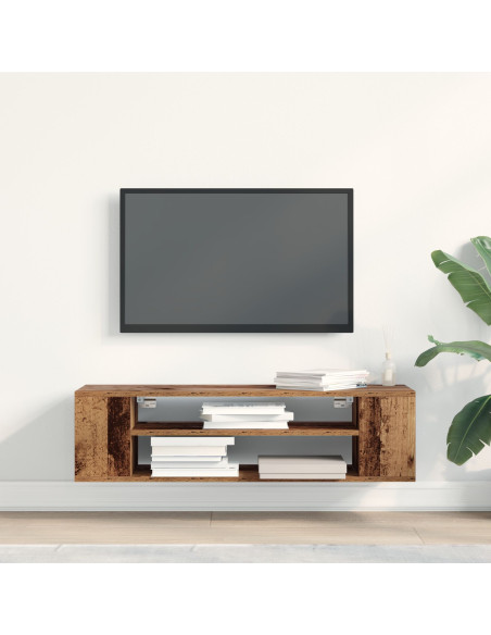 Armadio TV da muro  in legno vecchio 100x30x26,5 cm in legno ingegnerizzato