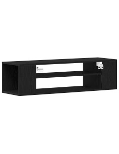 Mobile TV Rovere Nero 100 x 30 x 26,5 cm Legno multistrato 2