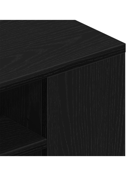 Mobile TV da parete  Nero Rovere 100x30x26,5 cm in legno ingegnerizzato