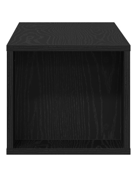 Mobile TV da parete  Nero Rovere 100x30x26,5 cm in legno ingegnerizzato