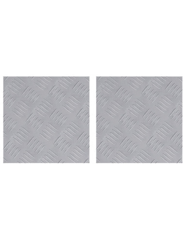 Gradini per Scale Quadrato 2 pcs Argento 30 x 30 cm Alluminio