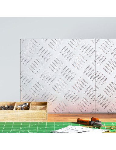 Gradini per Scale Quadrato 2 pcs Argento 30 x 30 cm Alluminio