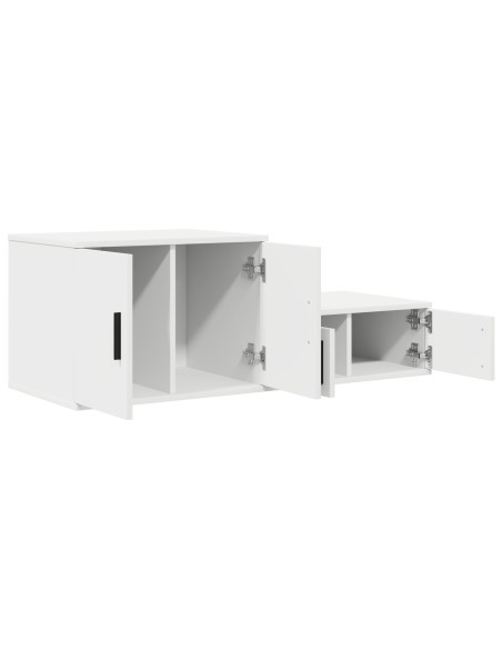 Armadio 2 pcs Bianco 108 x 41 x 40 cm Legno multistrato