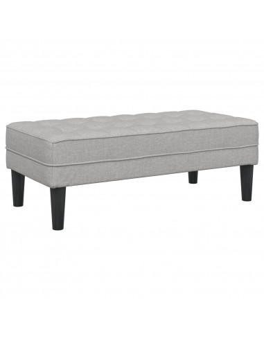 Set di divani a 2 pezzi con cuscini in tessuto grigio nuvola