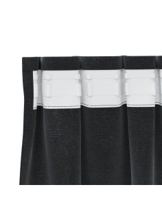 Tende oscuranti 2 pcs Nero 140 x 225 cm Velluto