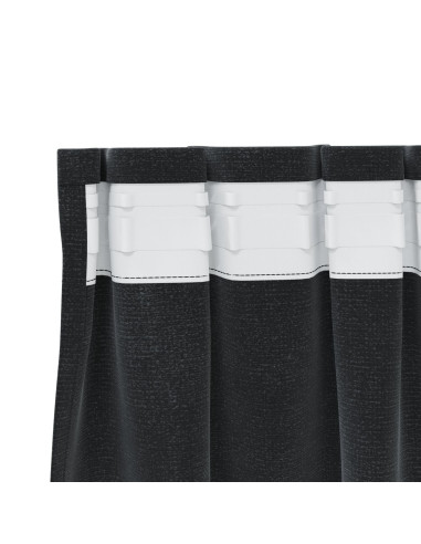 Tende oscuranti 2 pcs Nero 140 x 245 cm Velluto