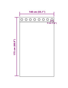 Tende oscuranti 2 pcs Crema 140 x 175 cm Velluto
