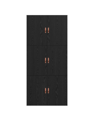 Struttura letto con contenitore Rovere Nero 90 x 200 cm