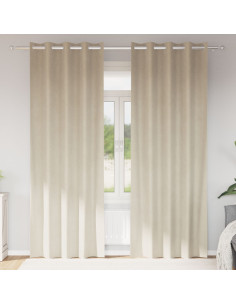 Tende oscuranti 2 pcs Crema 140 x 245 cm Velluto