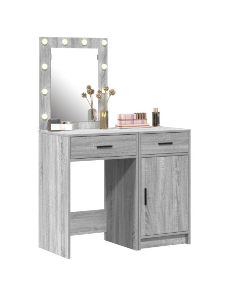 Tavolo da Trucco con cassetto 2 pcs Grigio 50 x 41 x 135 cm