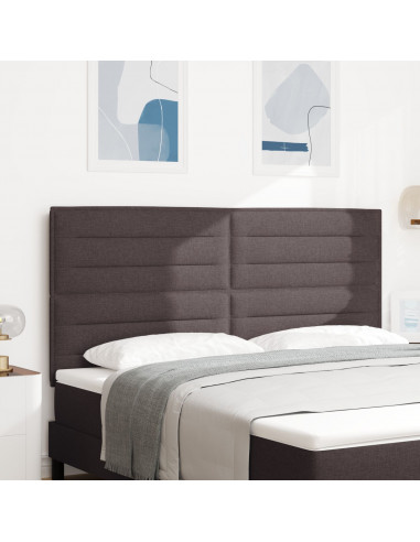 Testiera design Lines  Marrone scuro 180 cm Tessuto