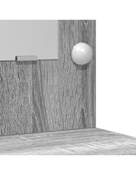 Set da Toeletta a 2 pezzi con LED in legno ingegnerizzato grigio sonoma