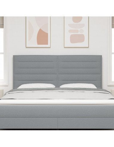 Testiera Design Lines Grigio Chiaro 180 cm Tessuto