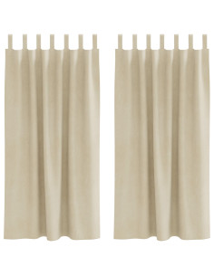 Tende oscuranti 2 pcs Crema 140 x 175 cm Velluto