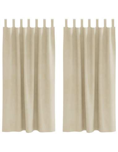 Tende oscuranti 2 pcs Crema 140 x 175 cm Velluto