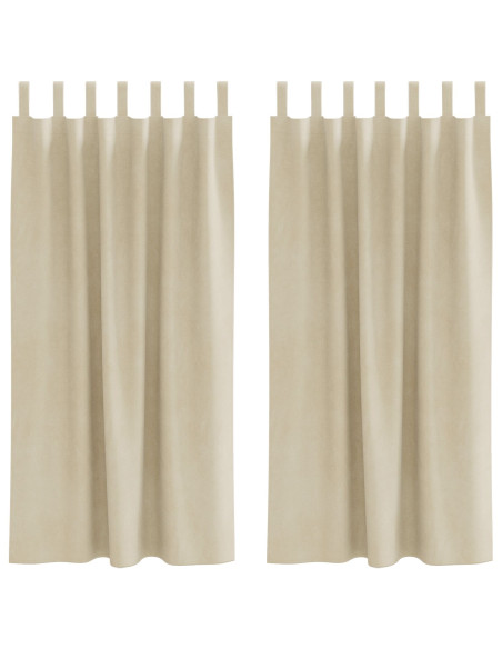 Tende oscuranti 2 pcs Crema 140 x 175 cm Velluto