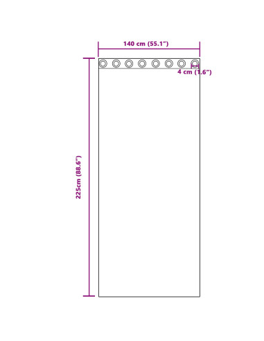 Tende oscuranti 2 pcs Nero 140 x 225 cm Velluto