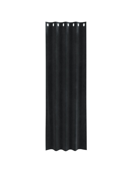 Tende oscuranti 2 pcs Nero 140 x 245 cm Velluto