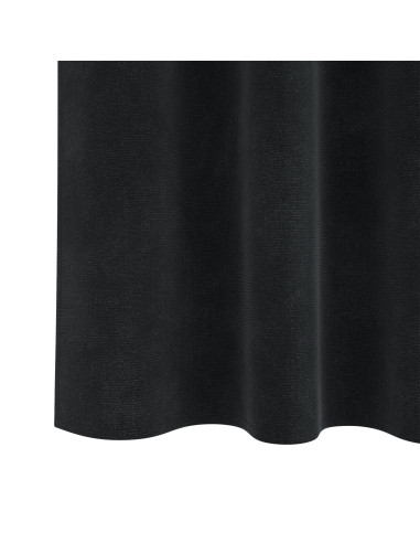 Tende oscuranti 2 pcs Nero 140 x 225 cm Velluto