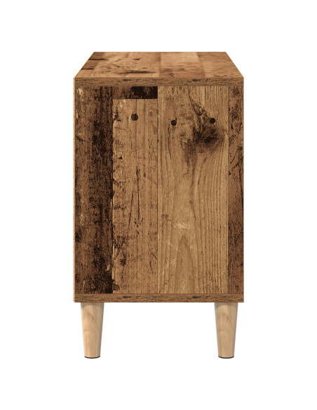 Mobile TV  con gambe in legno antico 69.5x30x50 cm