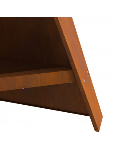Piramide per Focolare  Nera 58x36x100 cm Acciaio