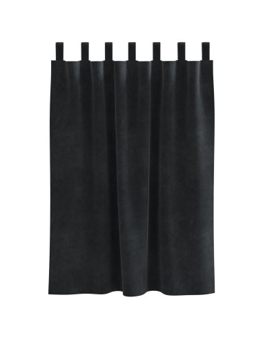 Tende oscuranti 2 pcs Nero 140 x 140 cm Velluto