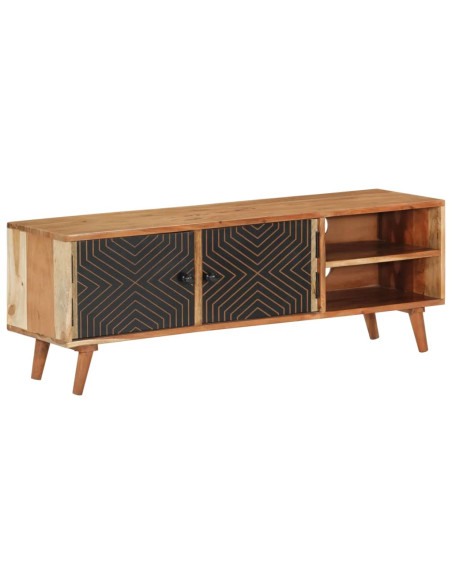 Mobile Porta TV 112x30x40 cm in Legno Massello di Acacia