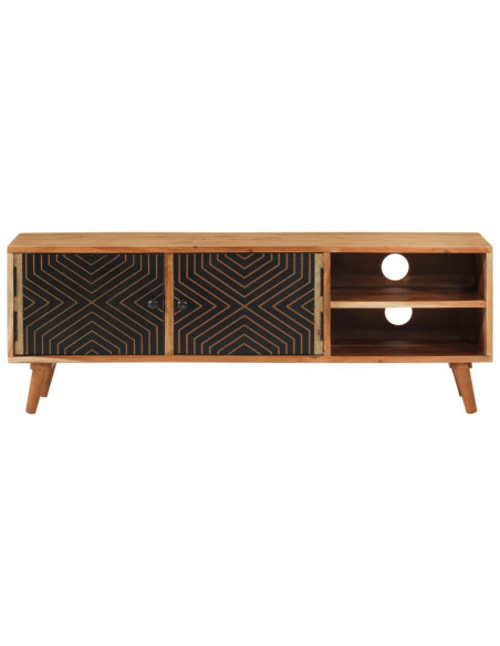 Mobile Porta TV 112x30x40 cm in Legno Massello di Acacia