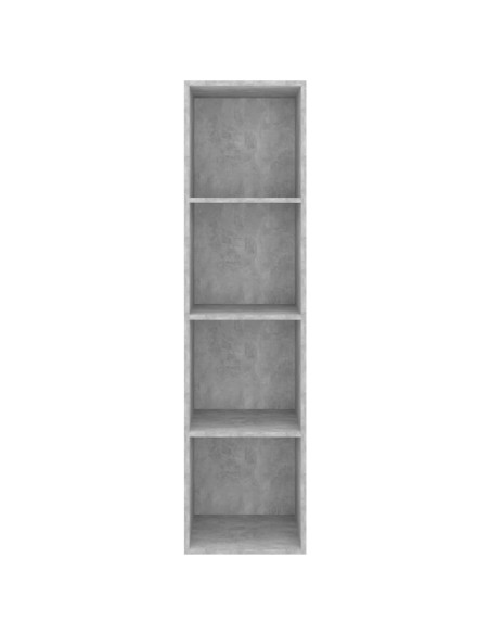Mobile TV Parete Grigio Cemento 37x37x142,5cm Legno Multistrato
