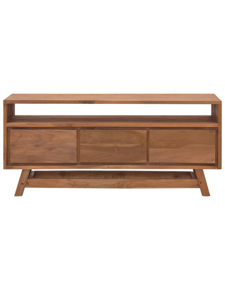Mobile Porta TV 110x30x50 cm in Legno Massello di Teak