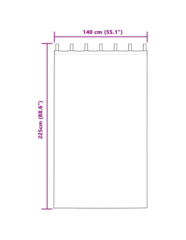 Tende oscuranti 2 pcs Nero 140 x 225 cm Velluto