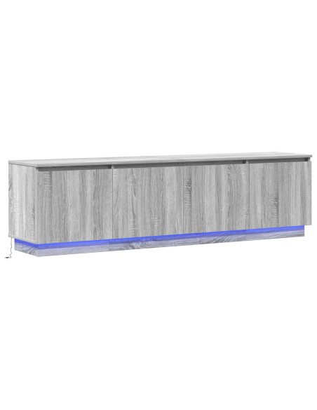 Mobile TV  con LED Grigio Sonoma 180x38x49 cm Legno ingegnerizzato