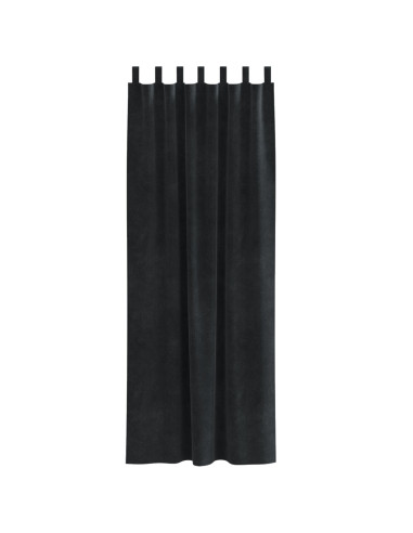 Tende oscuranti 2 pcs Nero 140 x 245 cm Velluto