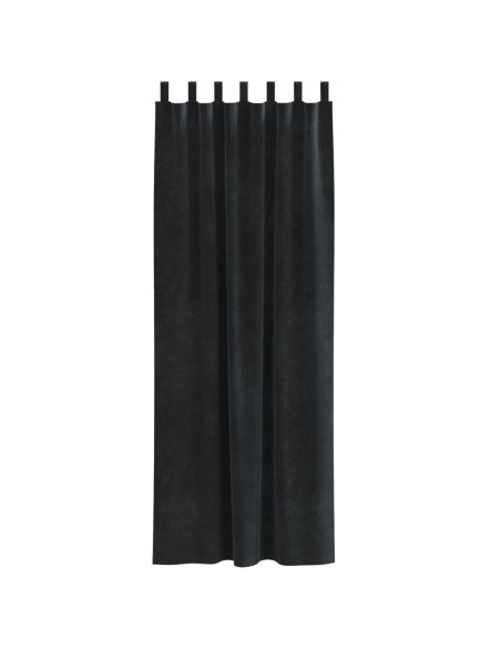 Tende oscuranti  con anelli di sospensione 2 pz in velluto nero