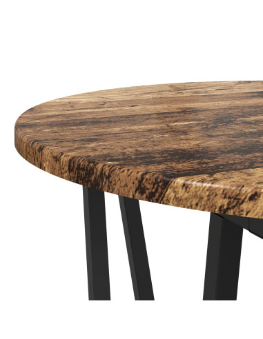 Set tavolini 2 pcs Legno Antico e Nero