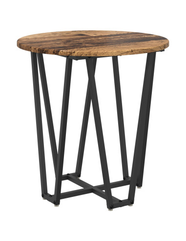 Set tavolini 2 pcs Legno Antico e Nero