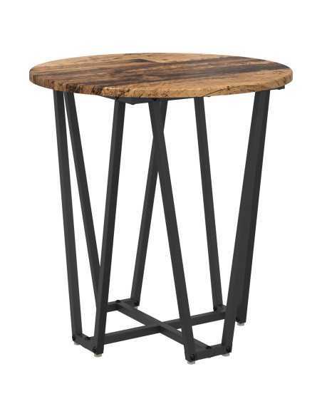 Set di 2 Tavolini in Legno Riciclato e Metallo