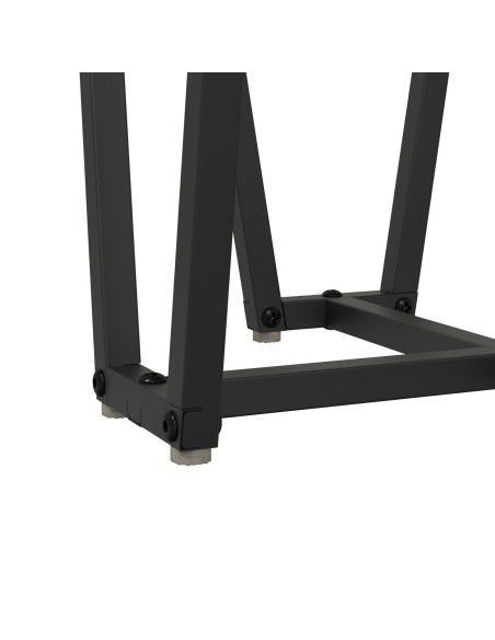 Set di 2 tavolini Grigio Sonoma in legno ingegnerizzato e metallo