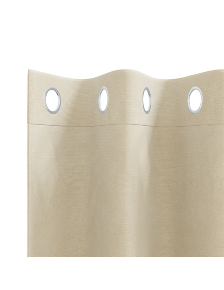 Tende oscuranti  con occhielli 2 pezzi in velluto crema