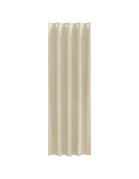 Tende oscuranti  con occhielli 2 pezzi in velluto crema