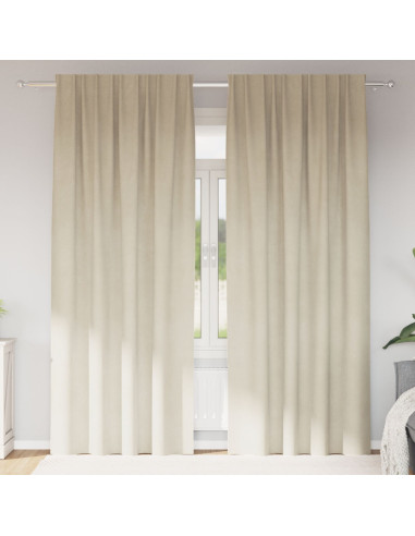 Tende oscuranti 2 pcs Crema 140 x 225 cm Velluto