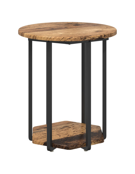 Set tavolini con lo scaffale 2 pcs Marrone