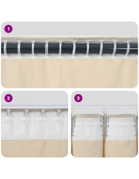 Tende oscuranti 2 pcs Crema 140 x 225 cm Velluto