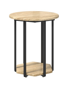 Set tavolini con lo scaffale 2 pcs Marrone 2