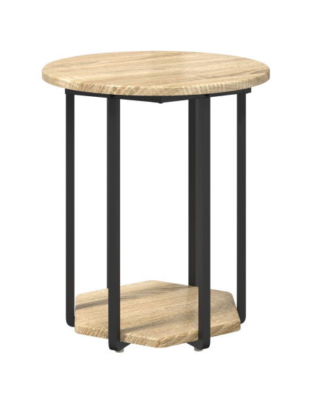 Set tavolini con lo scaffale 2 pcs Marrone