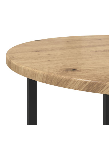 Set tavolini 2 pcs Rovere Artigianale e Nero