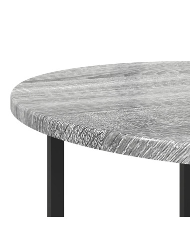 Set tavolini 2 pcs Grigio Sonoma e Nero